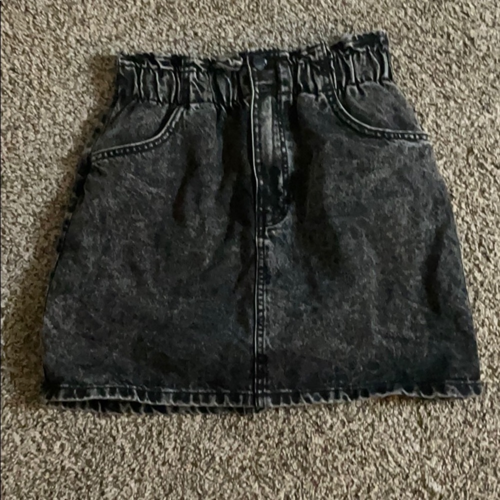 black denim skirt